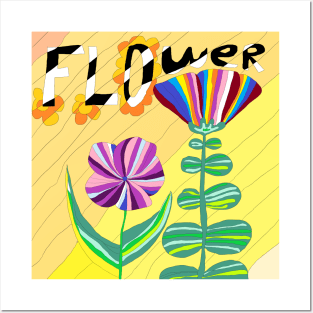 colorful flower Posters and Art
